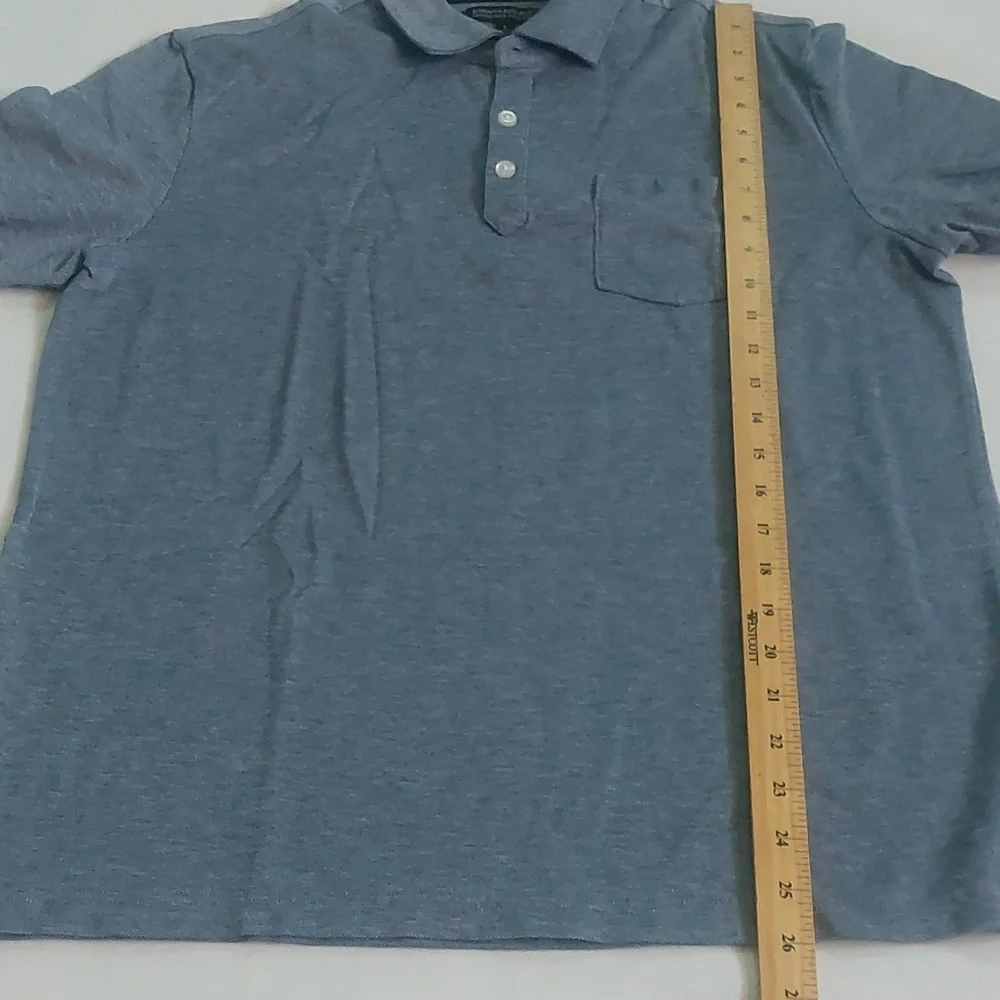 Banana republic performance polo mens ‎ short sleeve gray size L